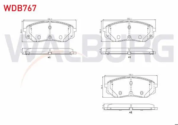 Fren Balata Ön Ikazlı Tel Delikli Kia Sorento III (Um) 2.0 CRDI 2015 -