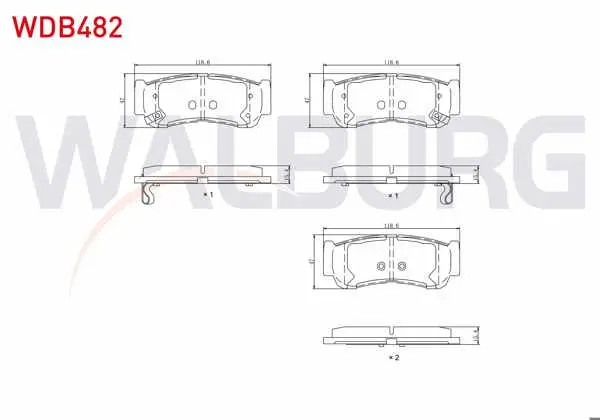 Fren Balata Arka Ikazlı Hyundai Santa Fe (Cm) 2.2 CRDI 2006-2012 / Santa Fe (Cm) 2.7İ V6 2006-2012