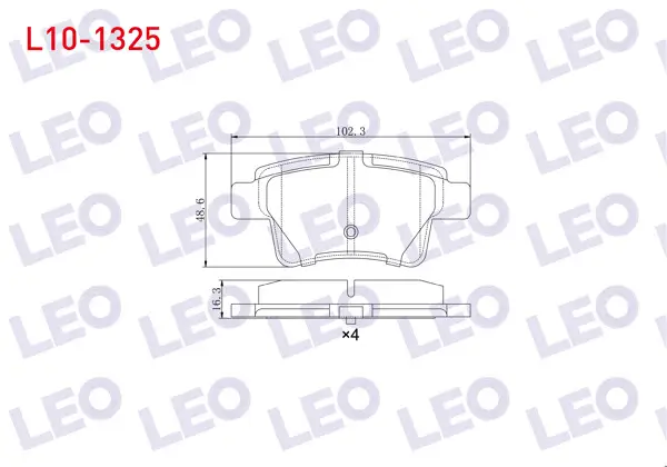Fren Balata Arka Citroen C4 Picasso (Ud) 1.6 HDI 2006-2013 / Citroen C4 Grand Picasso (Ua) 1.6 HDI 110 Hp 2006 -