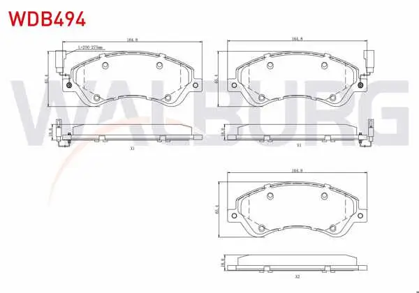Fren Balata Ön Fişli Ford Transit (V347) 2.2 TDCI-3.2 TDCI (Onden Cekıs) 2006-2014 / Transit (V348) 2.2 TDCI-3.2 TDCI (Onden Cekıs) 2006-2014