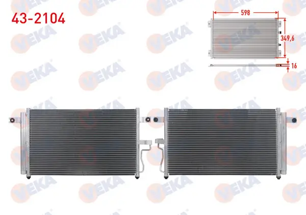 Klima Radyatörü Hyundai Accent Admıre 1.5 CRDI-1.6 At 2003-2006 / Accent Mılenıum 1.5 A-T 2000-2003