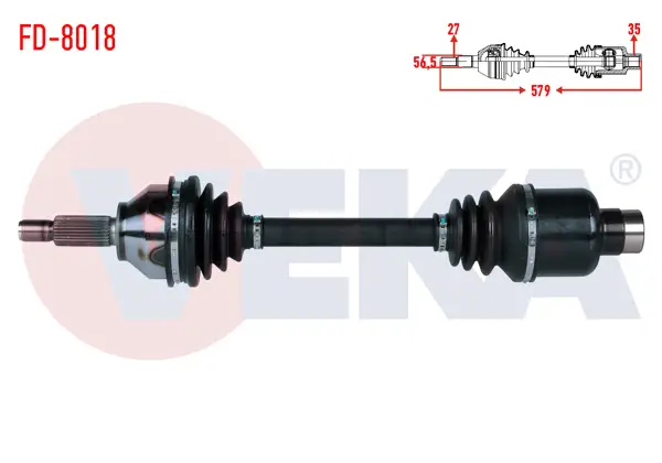 Komple Aks Sağ On Ford Mondeo III 2.0İ 16V Uzunluk 579mm 2000-2007