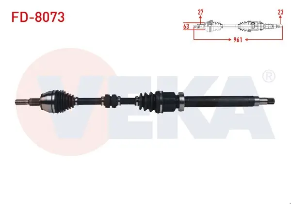 Komple Aks Sağ On Ford Focus III 1.6 Tı-Vct M-T Uzunluk 961 mm 2011-2015