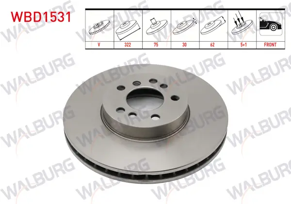 Fren Diski Ön Havalı BMW X3 (E83) 3.0 D 5 Bjn 332X30x75x62 2004-2010