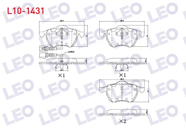 Fren Balata Ön Fişli Volkswagen Golf IV 1.9 TDI 1997-2005 / 1.8 T 1997-2005 / Bora 1.8 T 1998-2005 / Audi A3 1.6 1996-2003 / A3 1.9 TDI 1996-2003 / Seat N 1.9 TDI 1999-2006 / 1.8 20V 1999-2006