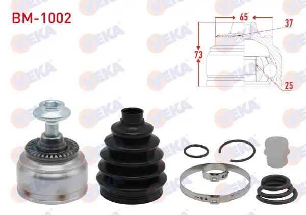 Aks Kafası Sol-Sağ On Dıs BMW 5 Serisi (F10) 520 D A-T 37X25x65 Uzunluk 73mm 2010 -