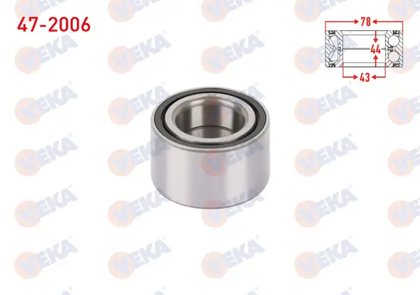 On Tekerlek Rulmanı Sol-Sağ ABS Okuyuculu 43X78x44 Honda Civic VIII 1.4-1.8 2005-2012