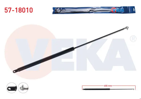 Bagaj Amortisörü 600mm / 300N Tek Mafsal Fiat Kartal 1989-1992