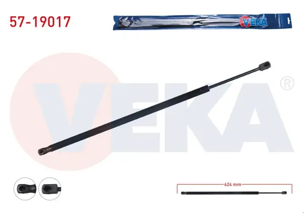 Bagaj Amortisörü 624mm / 575N Ford Fiesta V 3 Kapı 2001-2008