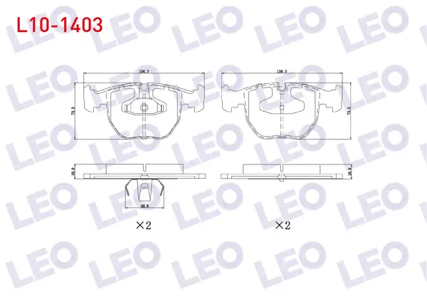 Fren Balata Ön BMW X5 (E53) 3.0 D 2000-2007 / (E53) 3.5 Xd 2000-2007 / X5 (E53) 4.4 2000-2007 / (E53) 4.6 İs 2000-2007 / 5 Serisi (E39) 525 İ 1995-2003 / (E39) 530 D 1995-2003 / (E39) 518 İ 1995-2003