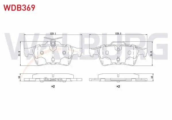 Fren Balata Arka Vectra C 1.6 16V-1.9 CDTI-2.0 Dtı 2002-2008 / Citroen C5 III 1.6 HDI-1.6 Thp 2008-2015 / Peugeot 508 1.6 E-HDI 2010-/ Focus II 1.6 TDCI 2004-2011 / Transit Con. 1.8 TDCI 2002-2013