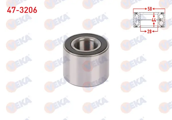 Arka Tekerlek Rulmanı Sol-Sağ 28X58x44 Opel Corsa D 1.3 CDTI 2006-2014 / Agila B 1.2-1.3 CDTI 2007-/ Suzuki Splash 1.0İ-1.2İ 2008-/ Swift III 1.3İ-1.5İ 2005-2010