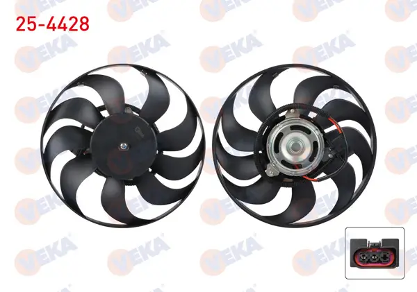 Fan Motoru (Motor + Pervane) Su Radyatörü Volkswagen Polo (9N_) 1.4İ 16V 2001-2012