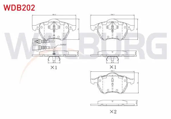 Fren Balata Ön Fişli Volkswagen Golf IV 1.9 TDI 1997-2005 / 1.8 T 1997-2005 / Bora 1.8 T 1998-2005 / Audi A3 1.6 1996-2003 / A3 1.9 TDI 1996-2003 / Seat Leon 1.9 TDI 1999-2006 / 1.8 20V 1999-2006