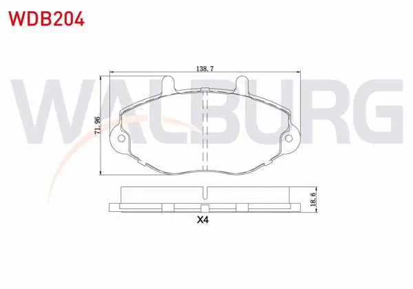 Fren Balata Ön Ford Transit (E_ _) 2.5 Dı T15 18.80mm 1994-2000