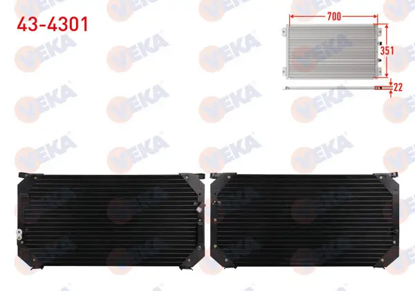Klima Radyatörü Toyota Corolla (_E10_) 1.6İ Ae101 A-T / M-T 1992-1997