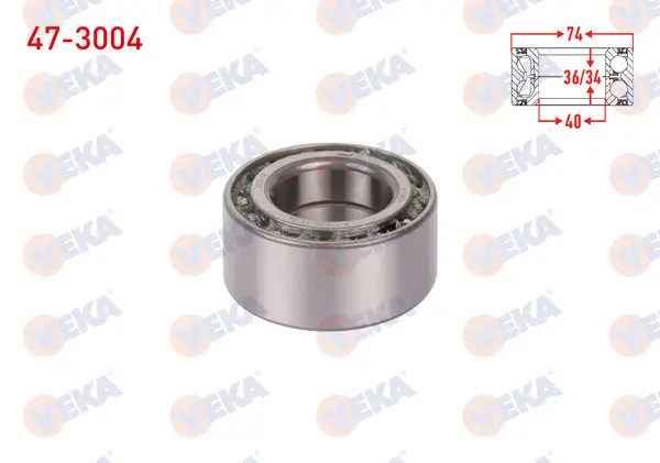 On Tekerlek Rulmanı Sol-Sağ 40X74x36 / 34 Mitsubishi Carisma 1995-2006 / Colt IV 1992-1996 / Colt V 1995-2003 / Lancer V 1992-1996 / Lancer VI 1996-2003
