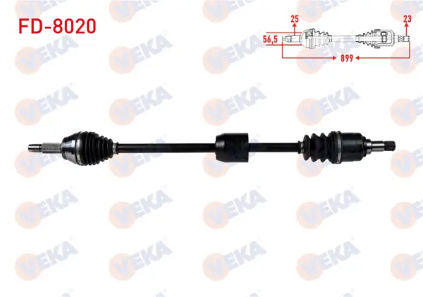 Komple Aks Ön Sağ Ford Escort VII 1.6 16V Uzunluk 899mm 1995-1999