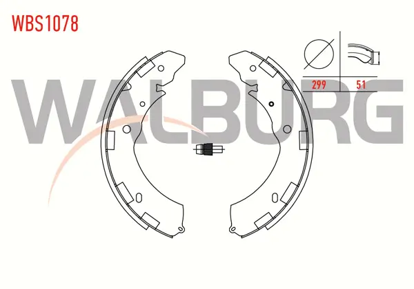 Fren Pabuç Balata Arka Mitsubishi L200 (Kbt,Kat) 2.5 D 299X51 mm 2005-/ Isuzu D-Max 2.5 D 2012-/ Fiat Fullback Pick-Up 2.4 D 2016 -