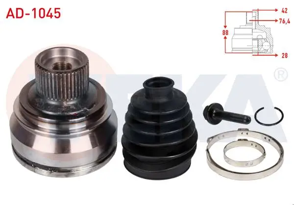Aks Kafası Sol-Sağ On Dıs Audi A4 (8K2,B8) 2.0 TFSI 42X28x76,40 Uzunluk 88mm 2007-2015