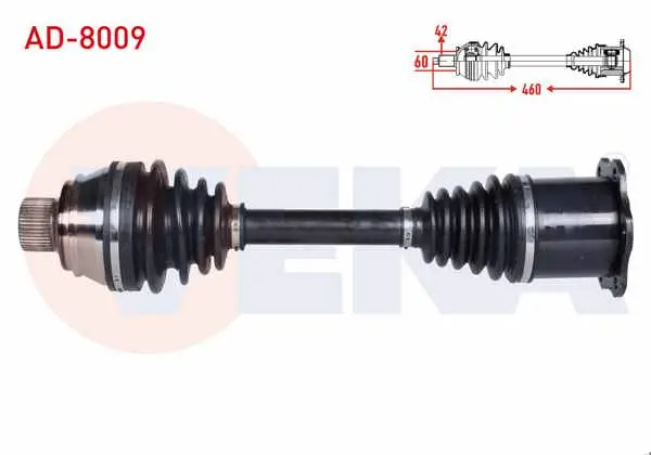 Komple Aks Sol-Sağ On Audi A4 (8K2,B8) 2.0 TDI A-T Uzunluk 460mm 2007-2015