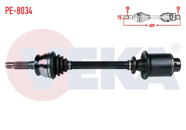 Komple Aks Sol-Sağ On Peugeot J9 2.5 D Uzunluk 690mm 1980-1988