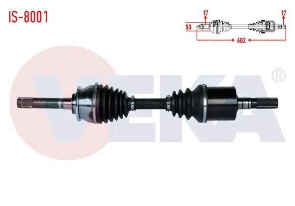 Komple Aks Sol-Sağ On Isuzu D-Max (8Dh) 2.5 D 4X4 Uzunluk 602mm 2002-2012