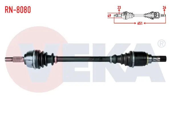 Komple Aks Sol Ön Renault Clio III (Br0 / 1,Cr0 / 1) 1.2İ 16V Uzunluk 651mm 2005-2012