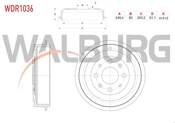 Fren Kampanası Arka 4 Delik Fiat Grande Punto 1.2 2005-2012 / Punto 1.2 2009-2012 / Opel Corsa D 1.2 2006-2014