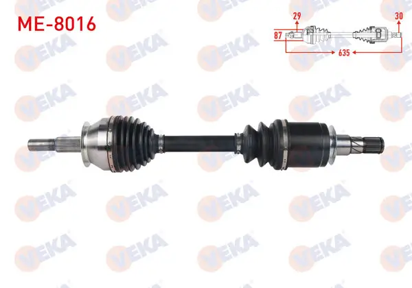 Komple Aks Sol-Sağ On Uzunluk 635mm Mercedes X 250 D (470) 2017-/ Nissan Navara Np300 (D23) 2.3 DCI 2015 -