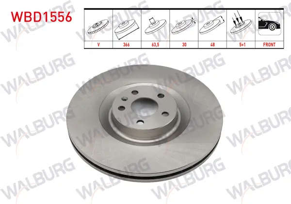 Fren Diski Ön Havalı 5 Bjn 19 Jant 366X30x63,5X48 Volvo Xc60 D3-D4-D5-2.4 D 2008-