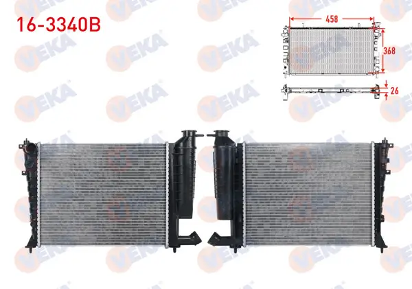Su Radyatörü Brazing Citroen Xsara 1.4-1.6-1.8 1997-2005 / Peugeot 306 1.4İ-1.6İ 1993-2002