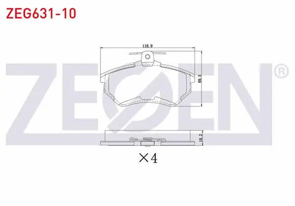 Fren Balata Ön VW Passat 1.6 1996-2000 / Passat 1.9 TDI 1996-2000 / Passat 1.8 T 1996-2000 / Audi A4 1.6 1994-2001 / A4 1.8 1994-2001 / A4 1.9 TDI 1994-2001 /