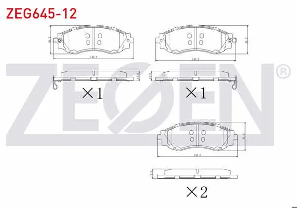 Fren Balata Ön Ikazlı Chevrolet Rezzo (U100) 1.6İ 2000-2008 / Chevrolet Rezzo (U100) 2.0İ 2000-2008 / Daewoo Leganza (Klav) 2.0İ 1997-2002