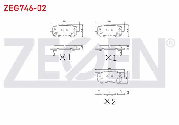 Fren Balata Arka Ikazlı Hyundai Getz 1.3İ 2002-2008 / 1.4İ 2002-2008 / 1.5 CRDI 2002-2008 / Sonata IV 2.0İ 2001-2004 / Tucson 2.0 CRDI 2004-2010 / Sportage 2.0 CRDI 2004-2010 / Kia Magentis 2.0 CRDI 2005 -