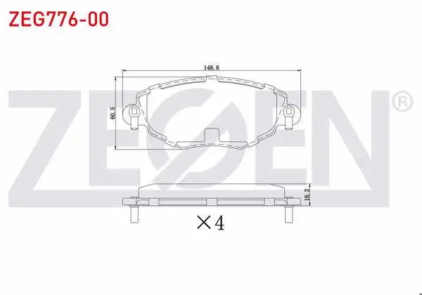 Fren Balata Ön Ford Mondeo III 1.6İ 16V 2000-2007 / Mondeo III 2.0 TDCI 2000-2007 / Mondeo III 2.0İ 16V 2000-2007 / X-Type 2.0İ 2001-2009 / X-Type 2.0 D 2006-2009 / X-Type 2.5İ 2001-2009