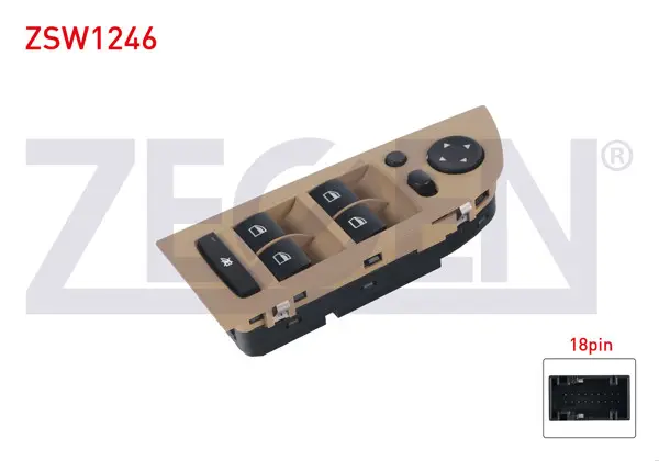 Cam Açma Anahtar Grup Ayna Ayarlı 18 Pin Bej BMW 3 Serisi (E90)-X1 (E84)-X5 (E70)-X6 (E71,E72) 2005 -
