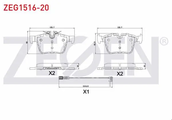 Fren Balata Fişli Arka Mercedes C Serisi (W205) C 200 Bluetec 2014-/ C 220 Bluetec 2014-/ C 250 Bluetec 2014 -