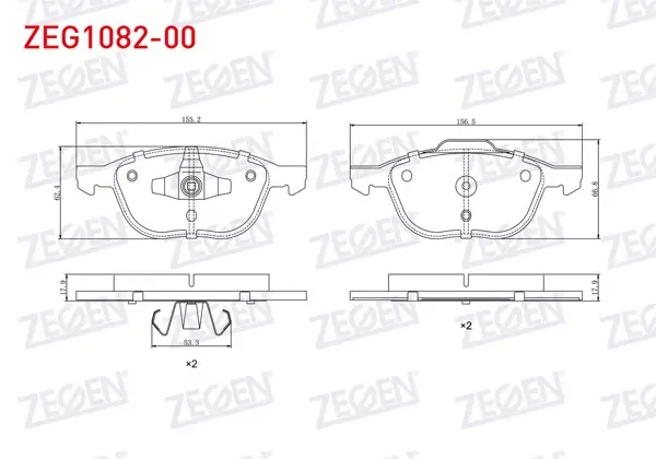 Fren Balata Ön Ford Focus II 1.6İ 2004-2011 / Focus II 1.6 TDCI 2004-2011 / C-Max I 1.6 TDCI 2007-2011 / Focus III 1.6 TDCI 2011-2015 / Kuga I 1.6 2008-2013 / Mazda 3 1.4İ 2003-2009 / S40 II 1.6İ 2004-2012
