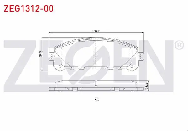 Fren Balata Ön Tel Delikli Toyota Rav4 IV (Zsa4,Ala4) 2.0 Vvt-I-2.0 D-4D 4X4 2012-/ Lexus Nx (_Z1_) 2.5 2014-/ Rx (_L2_) 450H 3.5 T 2015-/ Es VII (Z10_, _A10_, _H10_) 2.5 Hybird 2018 -