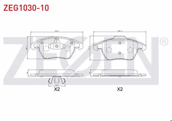 Fren Balata Ön Peugeot 307 (3A / C) 2.0İ 2000-2007 / 307 (3A / C) 2.0 HDI 2000-2007 / 207 (Wa,Wc) 1.4 HDI 2006-2012 / Citroen C4 (Lc) 2.0 2004-2009