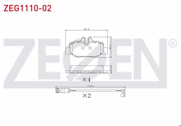 Fren Balata Arka Fişli Mercedes Vito (W639) 115 CDI 2003-2014 / Vito (W639) 110 CDI 2003-2014 / Viano (W639) 2.2 CDI 2003-2014 / Viano (W639) 2.0 CDI 2003-2014