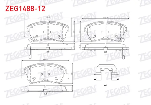 Fren Balata Ön Ikazlı Tel Delikli Hyundai Accent Blue 1.4 Cvvt 2012-/ 1.6 CRDI 2012-/ Bayon (Bc3) 1.4 Mpı 2021-/ Kia Rio III 1.4 CRDI 2011-2014 / Rio III 1.4 Cvvt 2011-2014 / Rio III 1.25 Cvvt 2011-2014