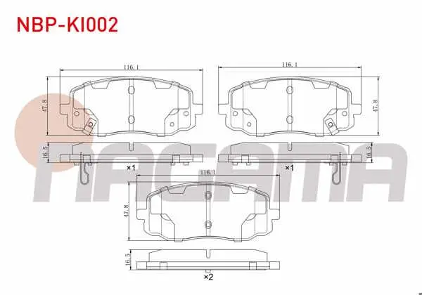 Fren Balata Ön Ikazlı Kia Picanto (Ba) 1.25 2004-2011 / Picanto (Ba) 1.1İ 2004-2011 / Hyundai i10 (Pa) 1.1İ 12V 2008-2013 / i10 (Ba) 1.0 D-Cvvt 2013-/ i10 (Ba) 1.2 D-Cvvt 2013 -