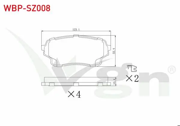 Fren Balata Ön Suzuki Grand Vitara II (Jt) 2.0İ 2005-/ Suzuki Grand Vitara II (Jt) 1.6 Vvt-I 2005-/ Suzuki Grand Vitara II (Jt) 1.9 Ddıs 2005 -