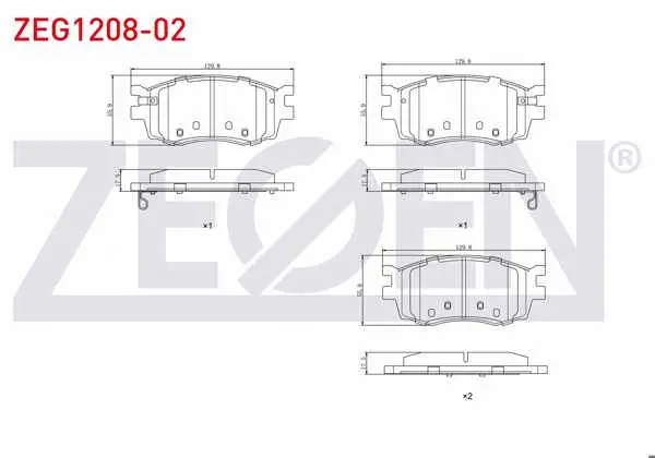 Fren Balata Ön Ikazlı Hyundai Accent Era 1.5 CRDI 2006-2012 / Accent Era 1.4İ 16V 2006-2012 / Accent Era 1.6 Cvvt 2006-2012 / i20 (Pb, Pbt) 1.4 CRDI 2008-2015 / Kia Rio II 1.5 CRDI 2006-2011