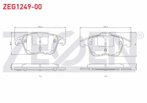 Fren Balata Ön C4 1.6 09-/ C4 Picasso 1.6 HDI 06-13 / 208 II 1.2 Puretech 1.5 HDI 19-/ 2008 II 1.2 Puretech 1.5 HDI 19-/ Ds 3 Crossback 1.2 1.5 HDI 19-/ Ds5 1.6 E-HDI-1.6 Thp-2.0 HDI 11 -