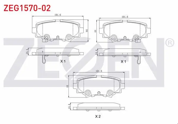 Fren Balata Arka Ikazlı 13.8mm Mazda 3 (Bm) Skyactıve G100-G120-G165-D150 2013 -