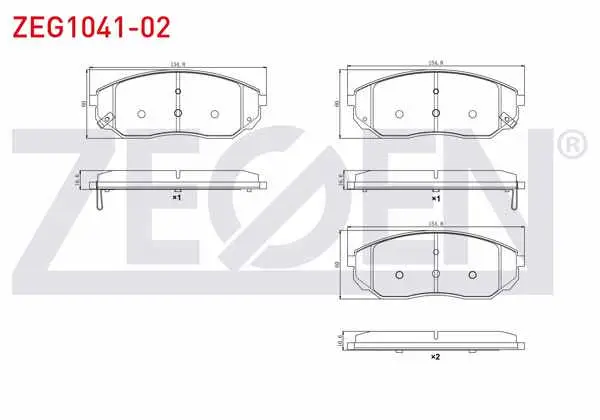 Fren Balata Ön Ikazlı Kia Sorento I (Jc) 2.4İ 2002-2009 / Kia Sorento I (Jc) 2.5 CRDI 2002-2009