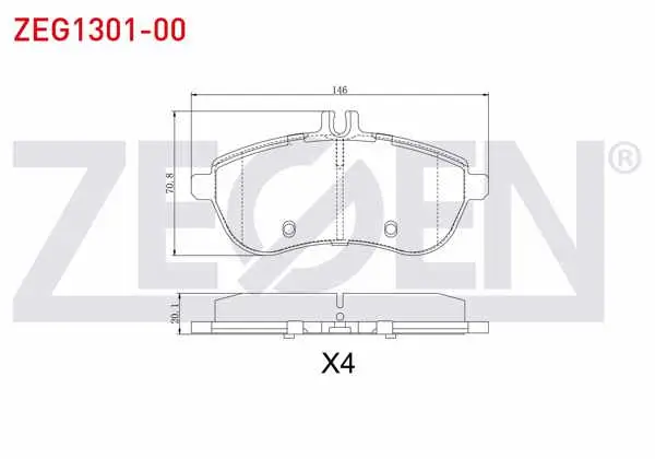 Fren Balata Ön Mercedes C Serisi (W204) C 180 2007-2014 / C 200 CDI 2007-2014 / C 200 2007-2014 / C 220 CDI 2007-2014 / C Serisi (S204) C 200 CDI 2007-/ C 200 2007-/ C 220 CDI 2007-/ C 250 CDI 2007 -